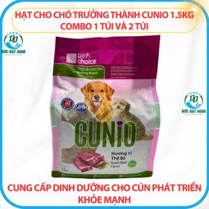 thức ăn Chó trưởng thành CUNIO 1.5kg Combo 1 túi và 2 túi  cung cấp dinh dưỡng cho Cún phát triển