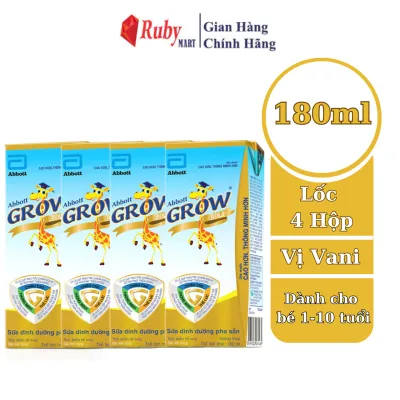 Lốc 4 hộp 4 hộp Sữa nước Abbott Grow Gold 180ml/ hộp