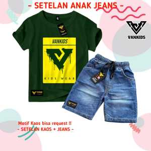 SETELAN KAOS PENDEK + CELANA PENDEK DISTRO ANAK VANKIDS USIA 1-10 TAHUN (PART 1)