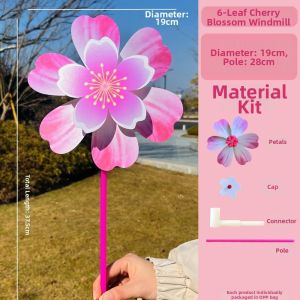 YESHE 1pc/2pcs Multistyles Rotating Wind Spinner Windmill Cherry Blossom Colorful Standing Lawn Flower Pinwheel Diameter 19/21/32/36cm Outdoor Party Garden Yard Windmill Outdoor Party Picnic Decor