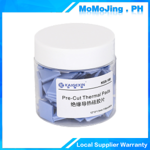 100pcs/box Pre-Cut Thermal Pads Self-adhesive Thermal Insulating Silicone Sheet 12*12*1.5mm