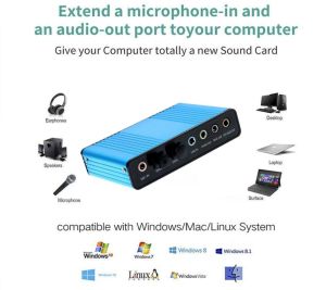 USB 2.0 7.1 Channel 5.1 Optical Audio Sound Card External Audio การ์ดเสียง USB 2.0 7.1