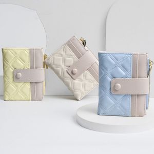 REEBO Multiple Card Slot Cute Purses Portable Zipper Card Holder Pouch Money Bag Short PU Wallet Girls