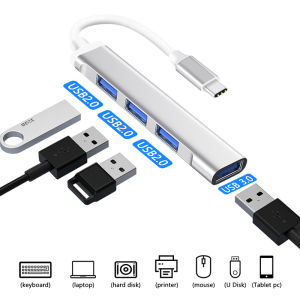 DISOUR 1-To-4 USB C HUB 3.0 Type C 3.1 4 Port Multi Splitter Adapter OTG For Lenovo Xiaomi Macbook Pro 13 15 Air Pro PC Computer Accessories
