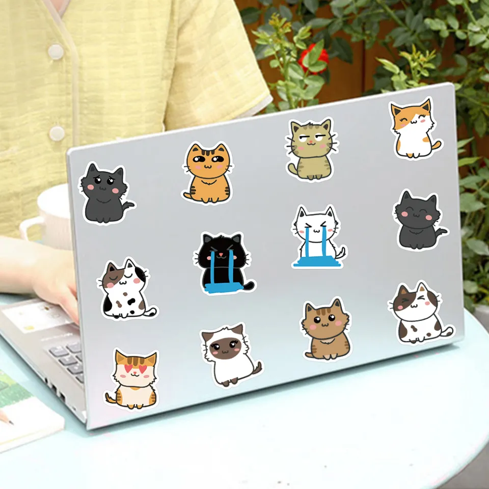 Space Cat Cute Sticker Custom Animal Crafts scrapbooking Laptop Waterproof  Kawaii 