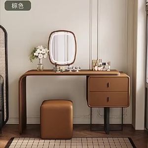 Durable Leather Dressing Table Minimalist New Style Dressing Table with Mirror Bedroom Small Unit Vanity Table
