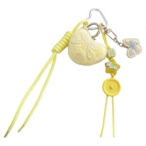 Delightful Heart Shape Keychain Backpack Charm Purse Decoration Plush Texture Key Suitable for Heart Lover Gifts