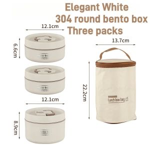 2 Layers Lunch Box Set Thermal Food Container Stainless Steel Bento Box With Bag For Kids & Adults
