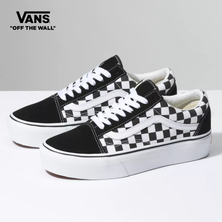 delist Vans Old Skool Platform Men Sneakers Black/White