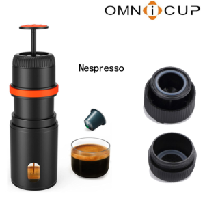 Máy pha cà phê Mini Espresso cầm tay 2 trong 1 Áp suất: 15 bars hàng cao cấp bảo hành 12 tháng mã hàng EF-2-8