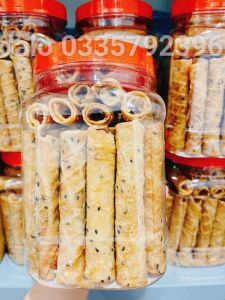 Bánh ống mè Hủ 460gr (Bánh dễ vỡ) - Bánh cuốn giòn Quảng Ngãi - Đặc sản miền trung Út Duyên