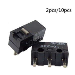 Original D2F-01 Mouse Micro Switch Japan Grey Dot Gold Alloy Limit Switch 10 Million Clicks 1.47N