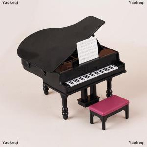 [COD] Yaokeqi 1:12 Dollhouse Miniature Piano W Stool Instrument Chair Model Living Room Furniture Decor Toy Doll House Accessories