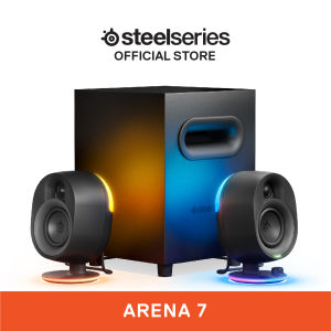 SteelSeries Arena 7 Illuminated Two-Way RGB Gaming Speaker 6.5" Subwoofer 2.1 Wired + Bluetooth Speaker (61542)