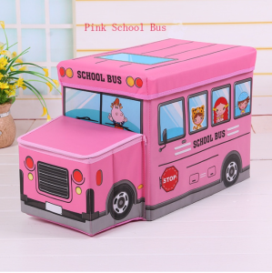 Cartoon storage car family bus storage box large foldable storage box childrens bus storage car