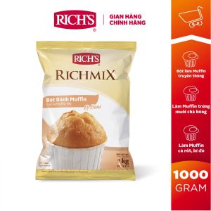 Bột Bánh Muffin RICHMIX Vị Vanilla Túi 1Kg - 11339 (Bột Muffin trộn sẵn)
