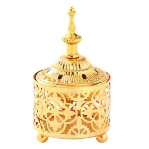 Arabic Incenses Bowl Vintages Metal Burners with Lid for Meditations Office Ambiances and Relaxation