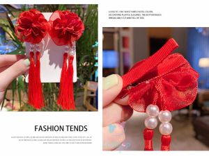 Girls Hanfu Headdress Childrens Super Fairy Ancient Style Hair Ornaments Little Girls Ancient Costume Tassel Step Shake Hairpin Chinese Style Side Clip