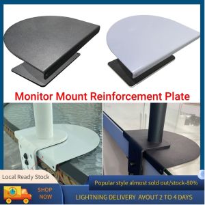 Steel Monitor Mount Reinforcement Plate for Thin Glass and Other Fragile Tabletop Steel Bracket Plate Fits Most Monitor Stand C Clamp Installation