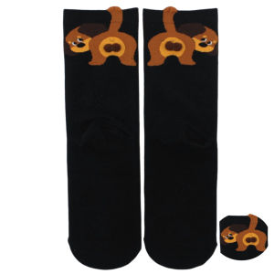 Trendy fashion cotton socks for men and women cartoon cat and dog three-dimensional ball socks birthday gift