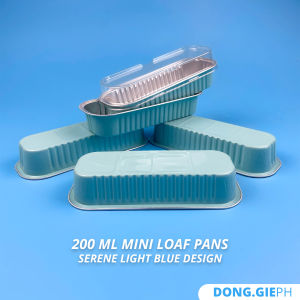 [P13 EACH] 200 ML Mini Aluminum Loaf Pan Tray with Plastic Lids