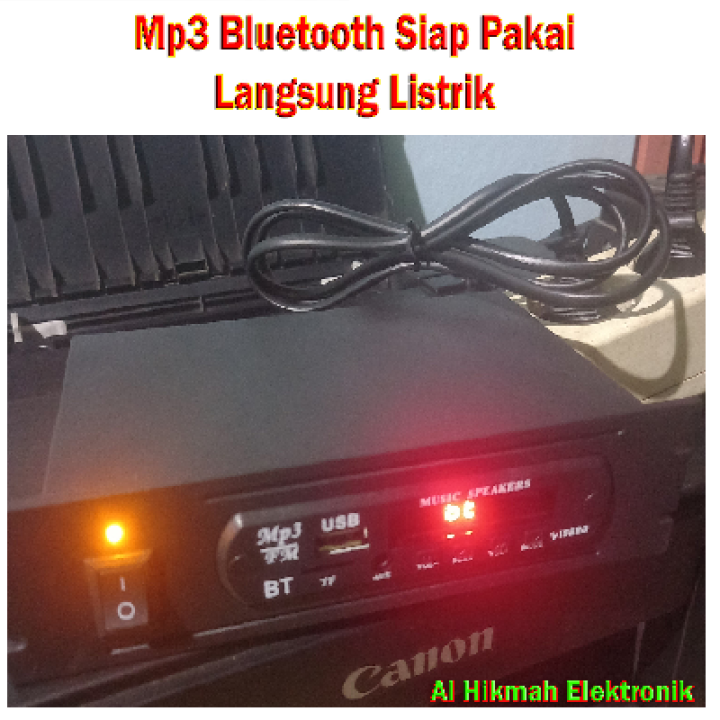 Mp3 Bluetooth Player Siap Pakai Langsung Listrik Ke Speaker Aktif Atau