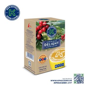 Cà Phê Sữa Hòa Tan K Delight 3in1 170g (Hộp 10 gói x 17g) K COFFEE - Coffee - Nông sản sạch Tây Nguyên