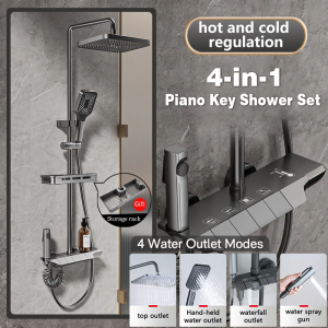 4 In 1 Shower Set Digital Display Shower Set Hot And Cold Shower Set with Faucet