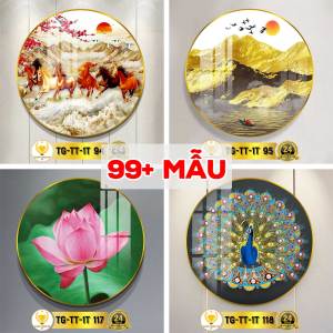 [Sale sập sàn] Tranh tròn treo tường tráng gương nhiều mẫu trang trí phòng khách phòng ngủ làm quà tặng tân gia 03