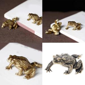 Thủ công đồng TOADS figurine tượng trưng cho sự giàu có và vận may tốt cho văn phòng nhà máy tính để bàn decors fengshuis trang trí