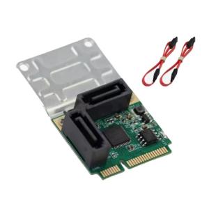 Mini PCIe ที่มีประสิทธิภาพในการ SATA3.0ต่อตัวแปลงพอร์ตสองชั้น/สี่สำหรับการปรับปรุงการจัดเก็บระบบ DIY