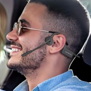 Wireless Bluetooth Headset Bone Conduction Earphones Fast Charge Sports Gaming Headphones with Dual CVC8.0 Noise-canceling Mic