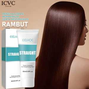 Krim Masker Pelurus Rambut Wanita Permanen Tanpa Catok EELHOE Straight Hair Cream Perawatan Ampuh