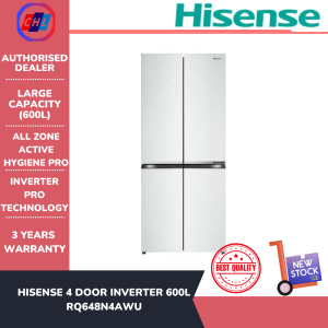 HISENSE 4DOOR REFRIGERATOR RQ-648N4AWU/WHITE