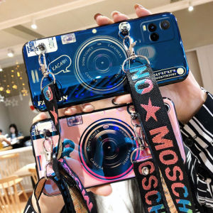 Phone Case OPPO Reno 10 pro 5g Reno8 T 8t 5g A38 A58 4g A78 A17k with Stand Adjustable Long Strap Rope Fashion Camera Silicone Soft Casing OPPO A17k Luxury Phone Cover Case