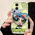 (With Free Holder) Hontinga Casing Case For VIVO Y29 Y19S V40 Lite Y200 5G Y100 Y200e 5G V30 Pro V30e 5G V25 V25E V27 Pro V27E V29 Y01 Y01A Y02S Y12 Y12A Y12S Case Cute Powerpuff Girls Soft Silicone Wavy Rubber Cases Phone Case Softcase Casing. 