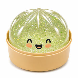 [SG] 2026 Glitter Dumpling Squishy 8cm Stress Relief Toy Glitter Fast Rebound for Office Home Relaxation Dumpling+Steamer
