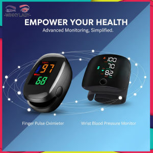 Bundle Wrist Blood Pressure Digital Monitor (FLK-W01) And Fingertip Pulse Oximeter Portable (SMH-01)