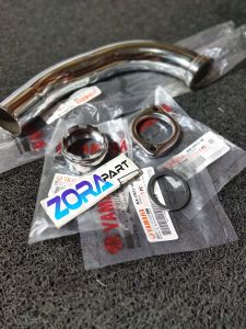 Set Leher Knalpot Mur Cincin Plus Paking Atas Rx King Rxking Original Yamaha 3 Bagian