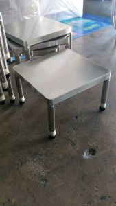 CMS เก้าอี้สแตนเลส ทรงเหลี่ยม ขนาด 30*30 ซม. สูง 20 ซม