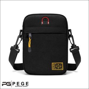 Tas Selempang Bahu Pria PEGE Mensa Casual Hitam - PG 8937