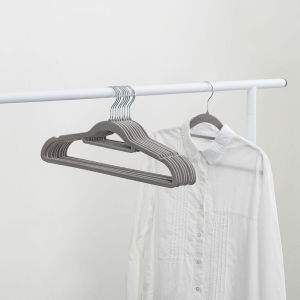 Hot Sale Ten packs Clothes hanger plush wardrobe balcony drying bedroom simple and rotatable