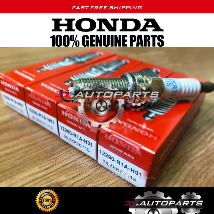 NEW GENUINE HONDA IRIDIUM SPARK PLUG 12290R1AH01 (4pcs) (NGK SILZKR7C