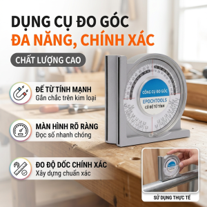 【FREESHIP】Dụng cụ đo góc nghiêng độ dốc đa năng chuyên dụng thước đo độ nghiêng cân bằng có nivo