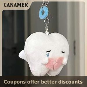 【 CANAMEK 】 Cute Creative Tooth Wings Plush Doll Toy Kawaii Plush Cartoon Doll Keychain Backpack Pendant Bag Decoration Accessories Gifts
