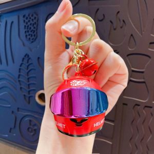 GTRBFDS Realistic Light-up Helmet Keychain Cool Lightweight Helmet Bag Charm Unique Multifunctional Mini Night Light Pendant Key/Backpack Decor