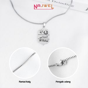 Arabian Necklace - Aksesoris Fashion Ramadhan Kalung Titanium Ukir Nama Anti Karat Bisa Request Nama Aksesoris Kalung Ukir Laser Engrave