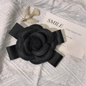 [haoh] New vải hoa trà hoa Trâm BOW TIE phụ nữ áo sơ mi cổ áo phụ kiện pins cổ điển Wedding party trâm cài cho phụ nữ