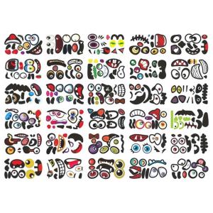 Funny Halloween Pumpkin Grimace Sticker Tricks Or Treat Party Expression Stickers for SuitcasesLaptop Luggage Car Phone