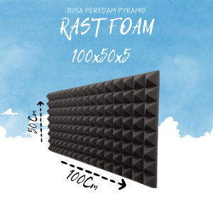 Busa Pyramid Peredam Suara - Peredam Ruangan Studio Musik 100x50x5 cm
